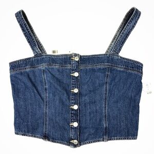 Levi's Blue Denim Crop Top Size XL